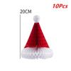 3/4/5/10PCS 20cm Christmas Tree Ornament Honeycomb Christmas Hats Hanging Pendant DIY New Year Xmas Party Decoration Home Market