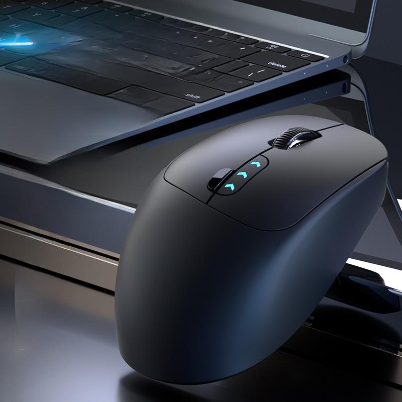 Бесшумная беспроводная мышь Bluetooth с двойным режимом и возможностью подзарядки для настольного компьютера и ноутбука