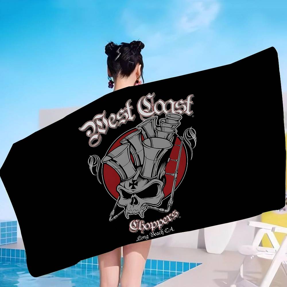 West C-Coast C-Choppers Microfiber Beach Towel Absorbent Quick dry Soft Yoga Swimming Resort Mountain Climbing Towel