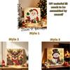 Рождественский набор для алмазной живописи 1D с визуальным эффектом и рамкой, ручной работы, набор с Санта-Клаусом, снеговиком, Санта-Клаусом