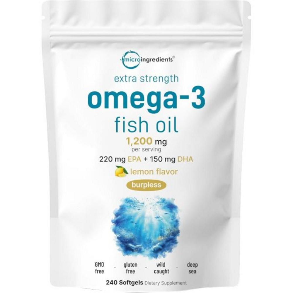 Micro Omega-3 Fish Oil 1200mg 240 Tablets 1 pcs