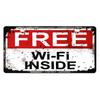 DORA Металлическая табличка ОТКРЫТОЗАКРЫТО Бесплатный Wi-Fi Номерной знак Магазин Декор стен Туалеты Металлическая табличка Винтажная Не курить Туалет Металлическая табличка Покраска Пластины Постер