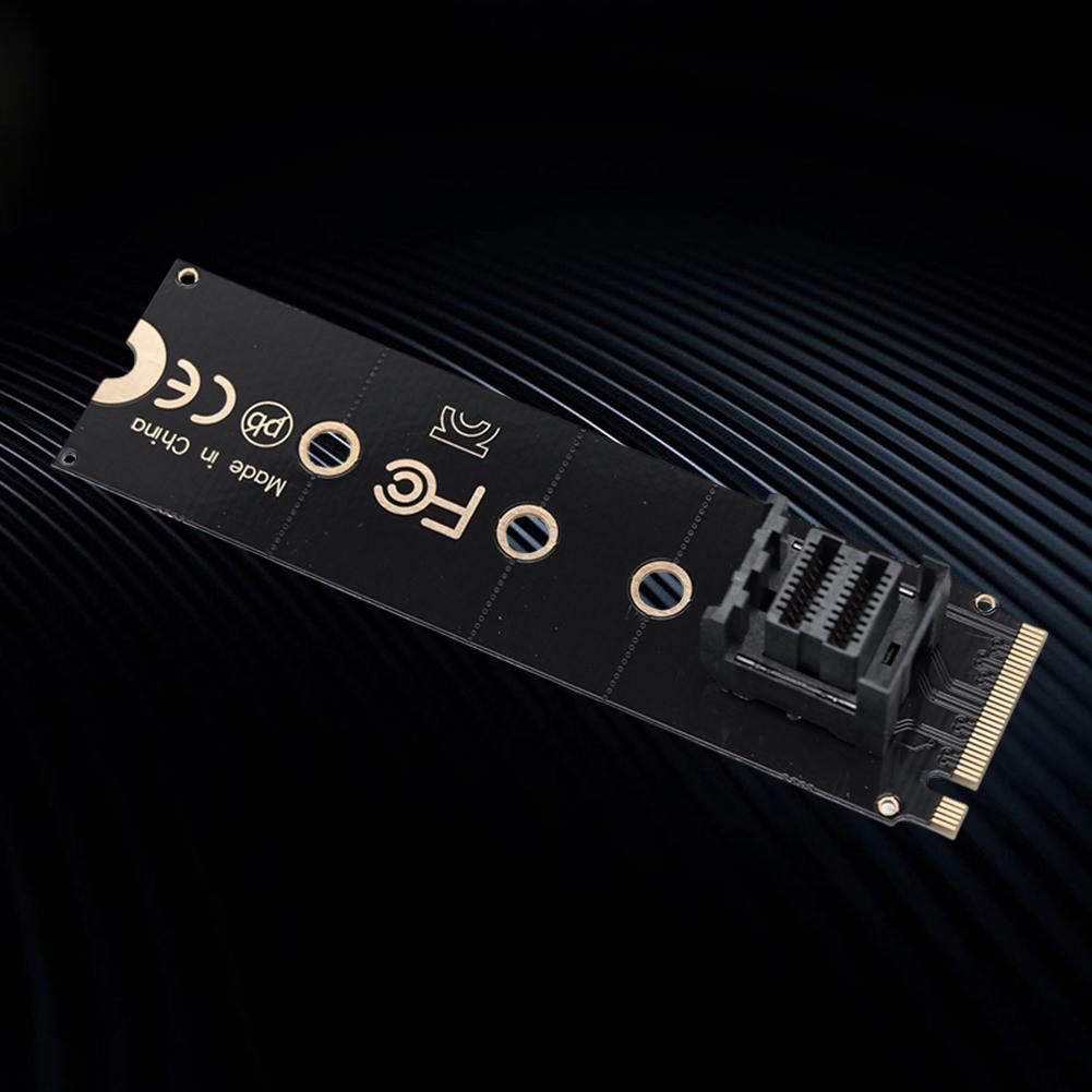 M.2 NVME To U.2 Adapter Card Mkey PCIeX4 M.2 PCIe To SFF8643 Hard Disk Adapter Card M.2 NVME Support 2230/42/60/80 SSD