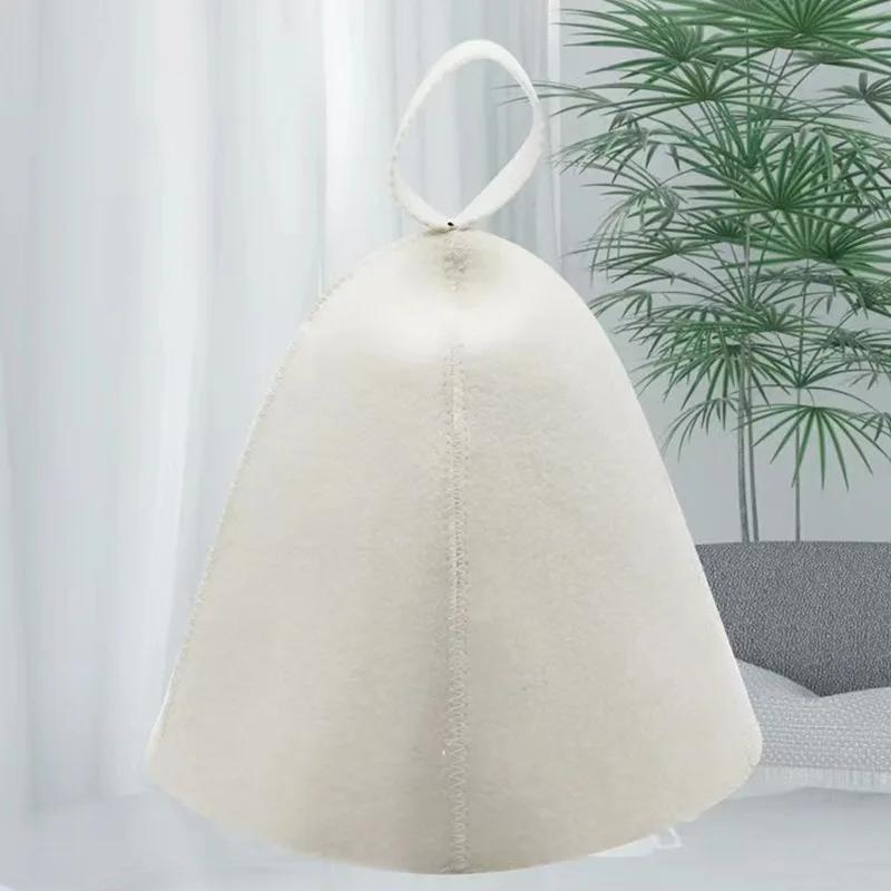 Шапка для сауны из чистого шерстяного войлока, русская банная шапка для сауны, баня, душ, защита головы, аксессуары для сауны и парового бассейна