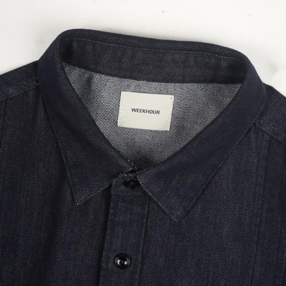 Weekhour String Pocket Denim Shirt Indigo