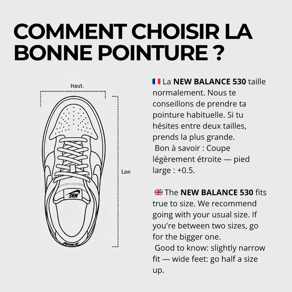 New Balance 530 Белый Серебристый Темно-синий