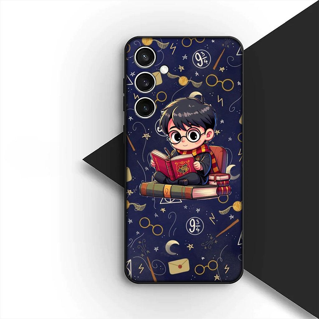 Castle Harries Wand Potters Owl Phone Cover Case for Samsung Galaxy S22 S21 S20 FE Ultra Plus A07 A17 A15 A16 A25 A57 A37 Casing