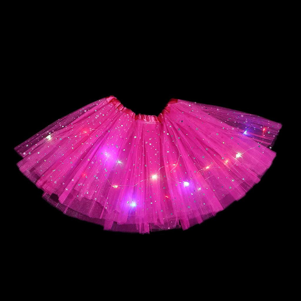 Children's Luminous Yarn Skirt Ballet Skirt Dance Costumes Yarn Skirt Performance Props LED  Costumes