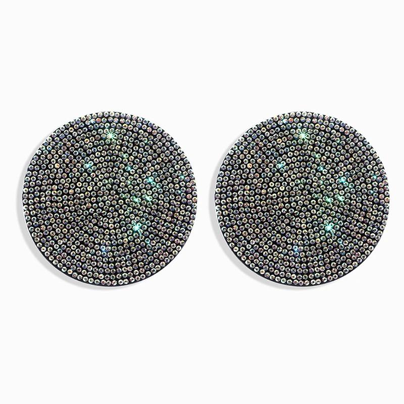 Diamond Car Coaster Water Cup Slot Non-Slip Mat Silica Gel Pad Cup Holder Mat Gadget Bling Waterproof Car Interior Accessories