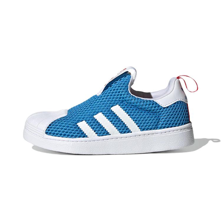 adidas Оригинальные SUPERSTAR 360 Удобные Низкие Кеды для Катания на Скейтборде Детские Сине-Белые Дети Возрастом 3-7 Лет GY9141