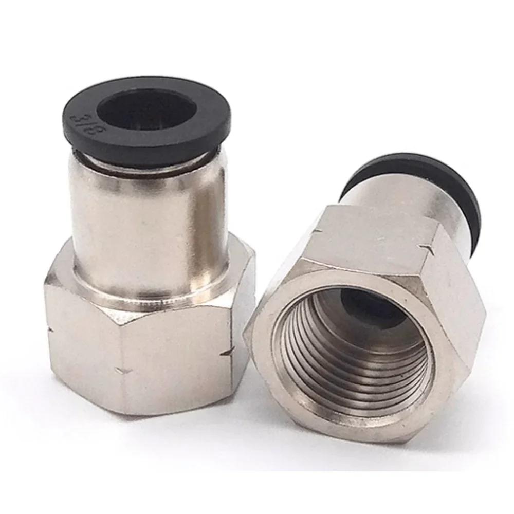 1/8"-1/2" NPT Наружная/Внутренняя 1/8- 5/8" Дюйм Трубка Наружный Диаметр Угольник Пневматический Быстроразъемное Соединение Быстросъемное Соединение