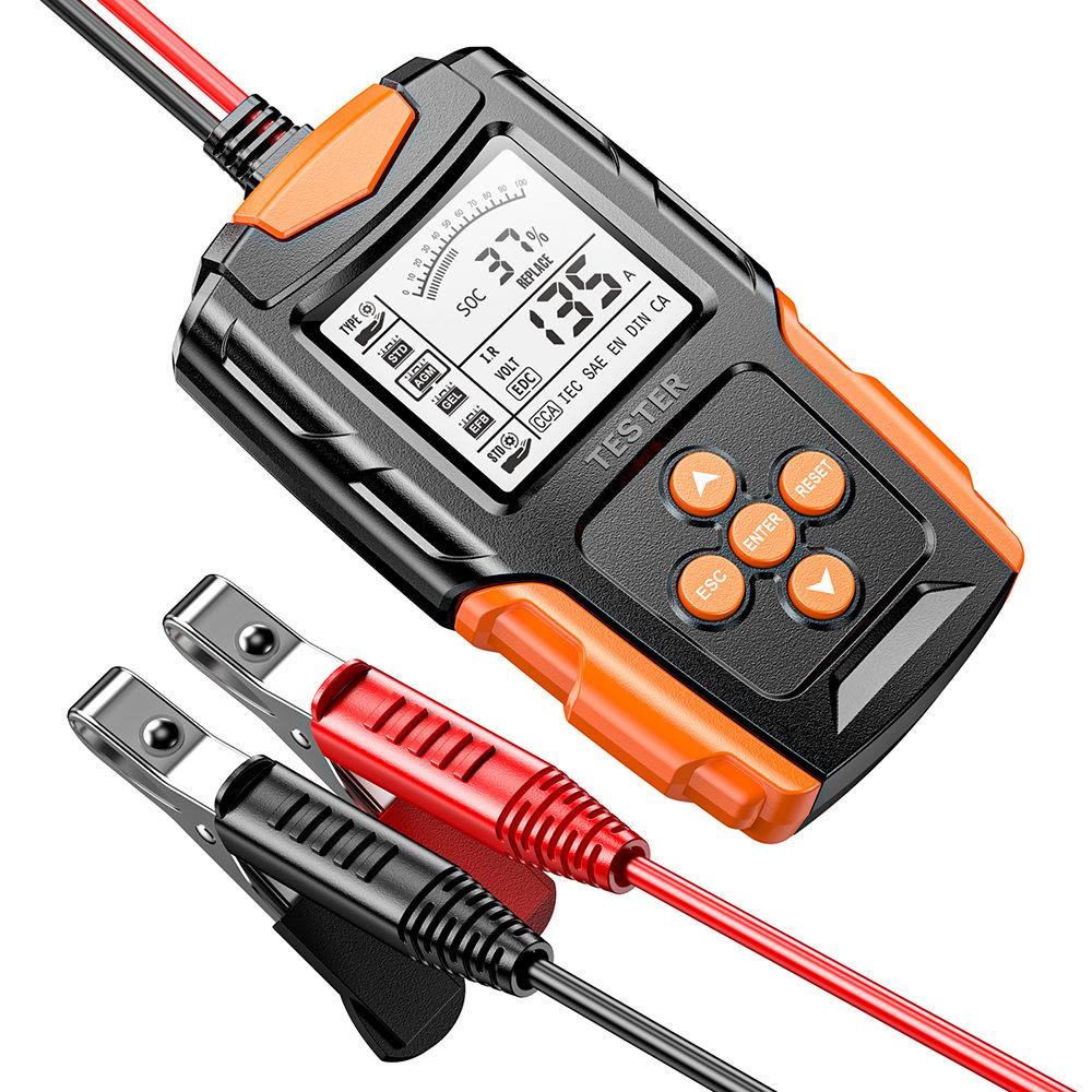 Car Battery Tester Analyzer 12v 24v Vrla Gel Agm Automotive Quick Load Plug Cranking Test Diagnostic Tools For Motorcycle