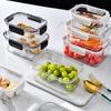 1/3 шт. прозрачная коробка для еды герметичный контейнер для ланча с крышкой без BPA прозрачный штабелируемый пыленепроницаемый контейнер для хранения еды, пригодный для мытья в посудомоечной машине