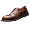 Three Joints Handmade Business Casual Leather Shoes Retro Leather Low Top Mens Shoes Натуральная кожа Старая кожа