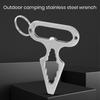 Compact Outdoor Defense Tool Portable Wrench Bottle Opener Keychain Camping Wrench Picnic Accessories
