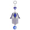 Blue Eye Ornament Hollow Out Retro Good Luck Evil Eye Decor Elegant Alloy Glass Evil Eye Wall Decor for Home Decoration