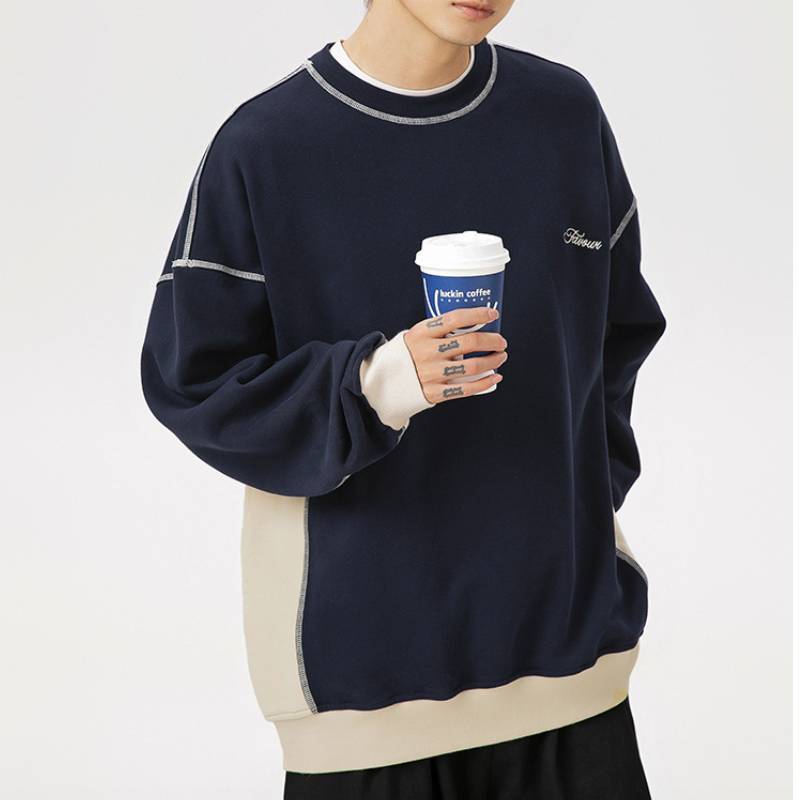 American Retro Casual Hoodie With Letter Embroidery For Youth Spring Autumn Wear
