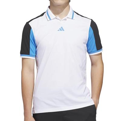 Поло с коротким рукавом TWISTKNIT с сетчатой спинкой [Adidas Golf] Белый/Черный J/L