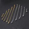 Safety Chain Extender DIY Lobster Lock Bracelet Extender Different Lengths Stainless Steel Necklace