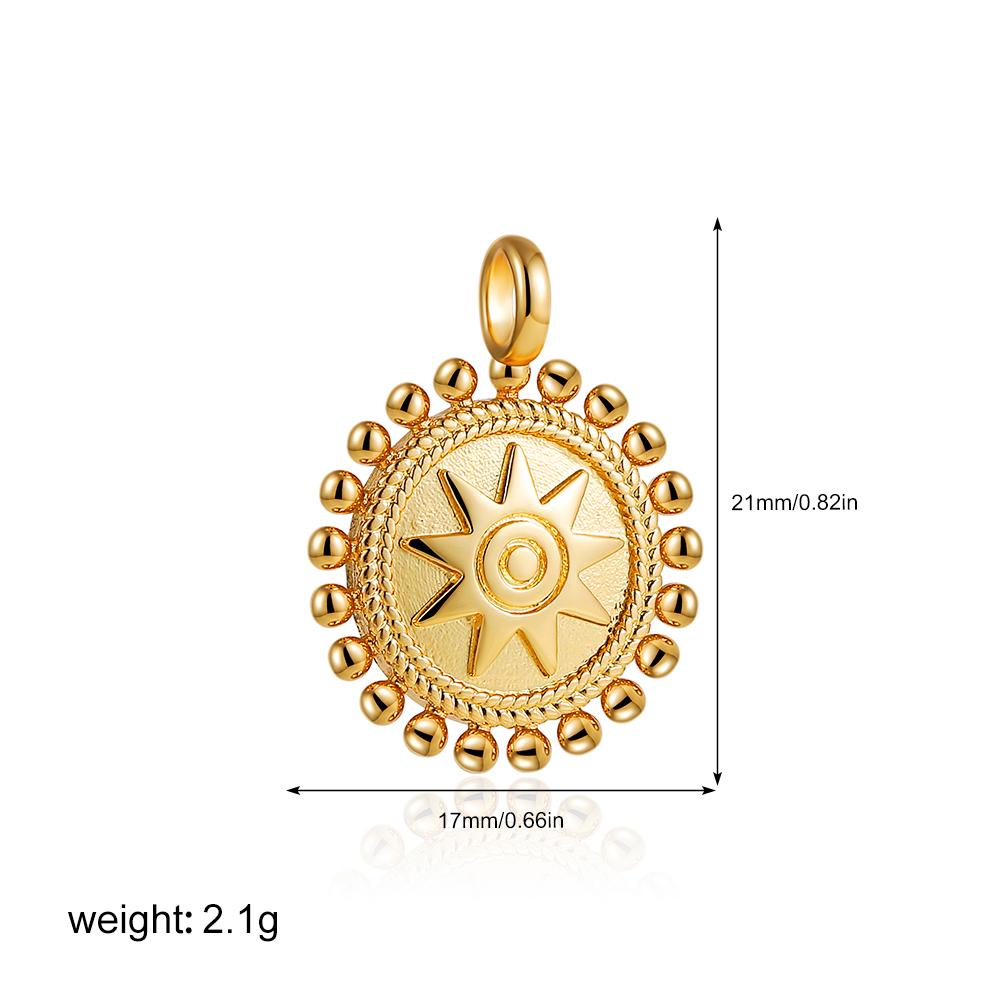 Dainty Sun Moon Star Cross Evil Eyes Multi-Symbol Pendant Necklace 18k Gold Plated Charms Birthstone Dainty DIY Zircon Gifts