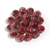 10Pcs 8mm Lampwork Transparent Flower Beads Glass Loose Round Beads For Handmade Women Bracelet Making DIY Jewelry Supplies