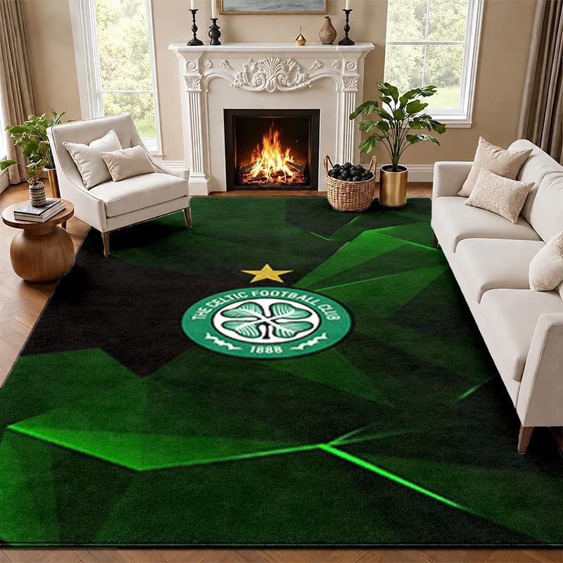 Celtic Football Club Carpet Door Mat for Living Room or Bedroom Protective Mat Under Chair Office Decoration Christmas Gift Birthday Present