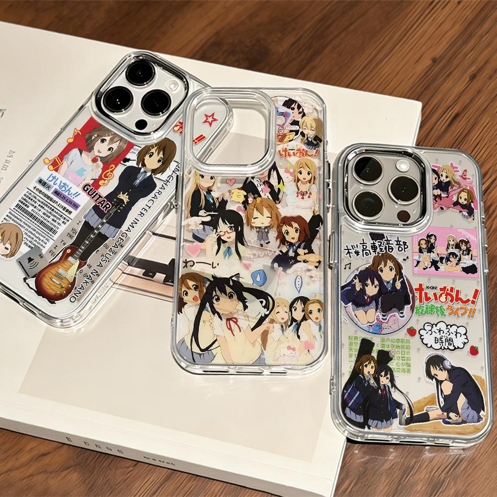 Аниме Y2k K-K-ON Милый чехол для телефона для Xiaomi Mi 15 14T 14 12T 11T 11 Lite Poco M7 X7 X6 F5 F6 X5 X4 GT Pro 4G 5G Прозрачный Мягкий