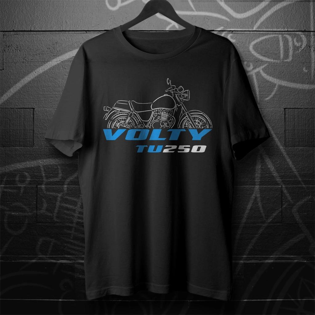 Black men's and women's T-shirt Suzuki TU250 Volty/G/GB/X/Grasstracker 1994-2019 - Motorcycle