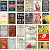 Happiness Is Love Metal Poster Tin Signs Plate Wall Decoration Vintage Art Painting Family Kitchen Rule Plaque Home Decor YJ155