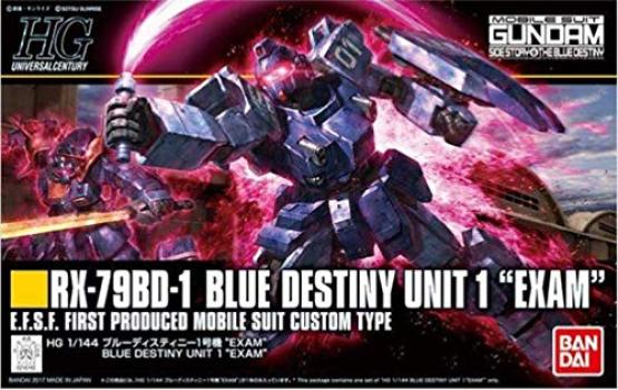 Пластиковая модель HGUC Mobile Suit Gundam Gaiden Sengen no Blue Destiny Unit 01 в масштабе "EXAM" 1/144 с цветовой кодировкой