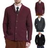 Men's Wool Blend Coat Shawl Collar Sweater Cardigan with Pockets Soft Warm Knitwear Winter Jacket for Work Parties And Sports