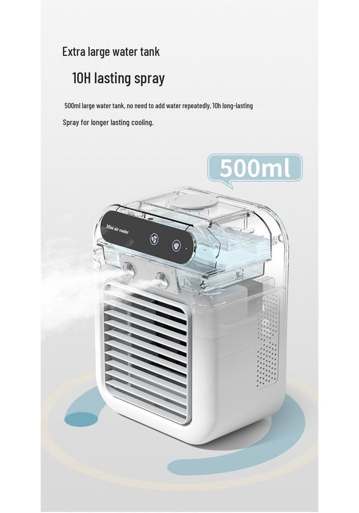 (New) Mini Portable Desktop Air Conditioner Fan - Compact Cooling for Dorms and Students