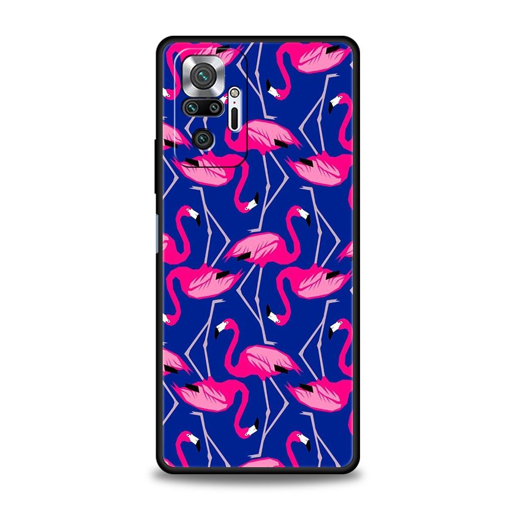 For Redmi 10C Cases Funda Pink Red Flamingo Phone Case For Xiaomi Redmi Note 12 11 9S 9 8 10 Pro Plus 7 9T 8T 9C 9A 8A Cover