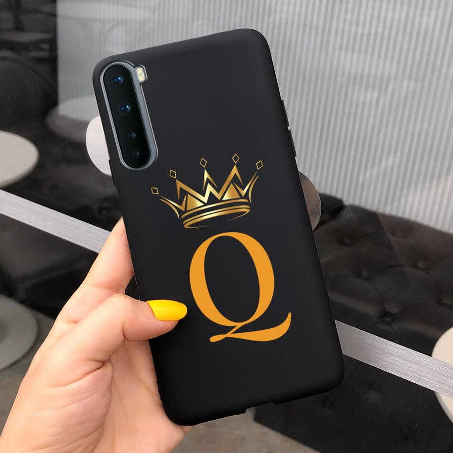 For Oneplus Nord Case AC2001 AC2003 Phone Cover Fashion Crown Letters Slim Matte Capa Soft Funda For One Plus Nord 1+Nord Bumper