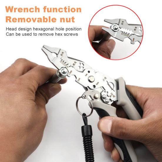 Многофункциональный инструмент для зачистки проводов, щипцы для резки кабеля, плоскогубцы с нескользящей ручкой, плоскогубцы для электрика, инструменты для зачистки кабеля