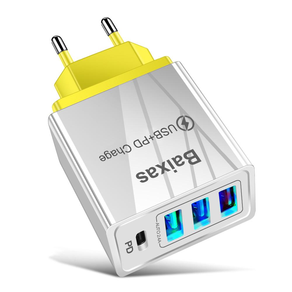 Универсальное 4-портовое USB-зарядное устройство для путешествий 5 В/2,4 А, адаптер быстрой зарядки - вилка AU/EU/UK/US