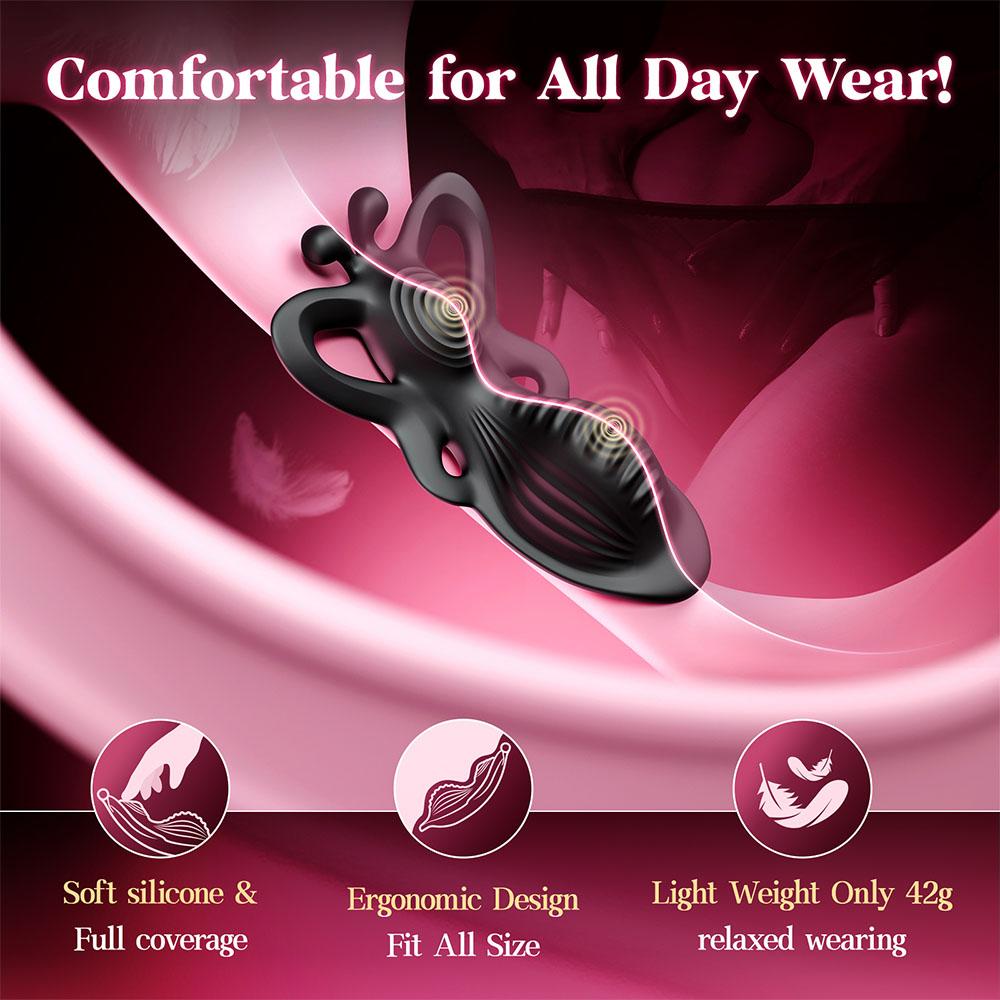 APP Пульт дистанционного управления Носимый Т-стринг Вибратор Клиторальный стимулятор 9 режимов вибрации Мини Бабочка Мастурбатор Секс-игрушки Пара