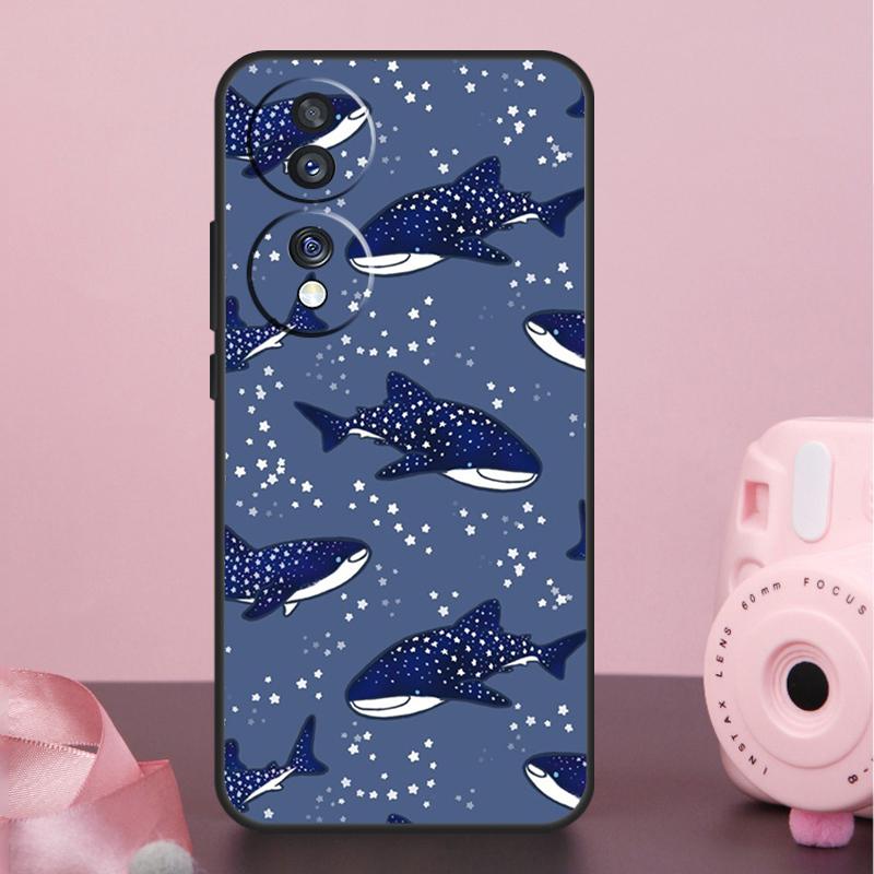 Чехол со китовыми акулами для Honor 90 70 50 10 Magic 5 Lite Magic 6 Pro X7 X8 X9 X6a X7a X8a X9a X9b X8b