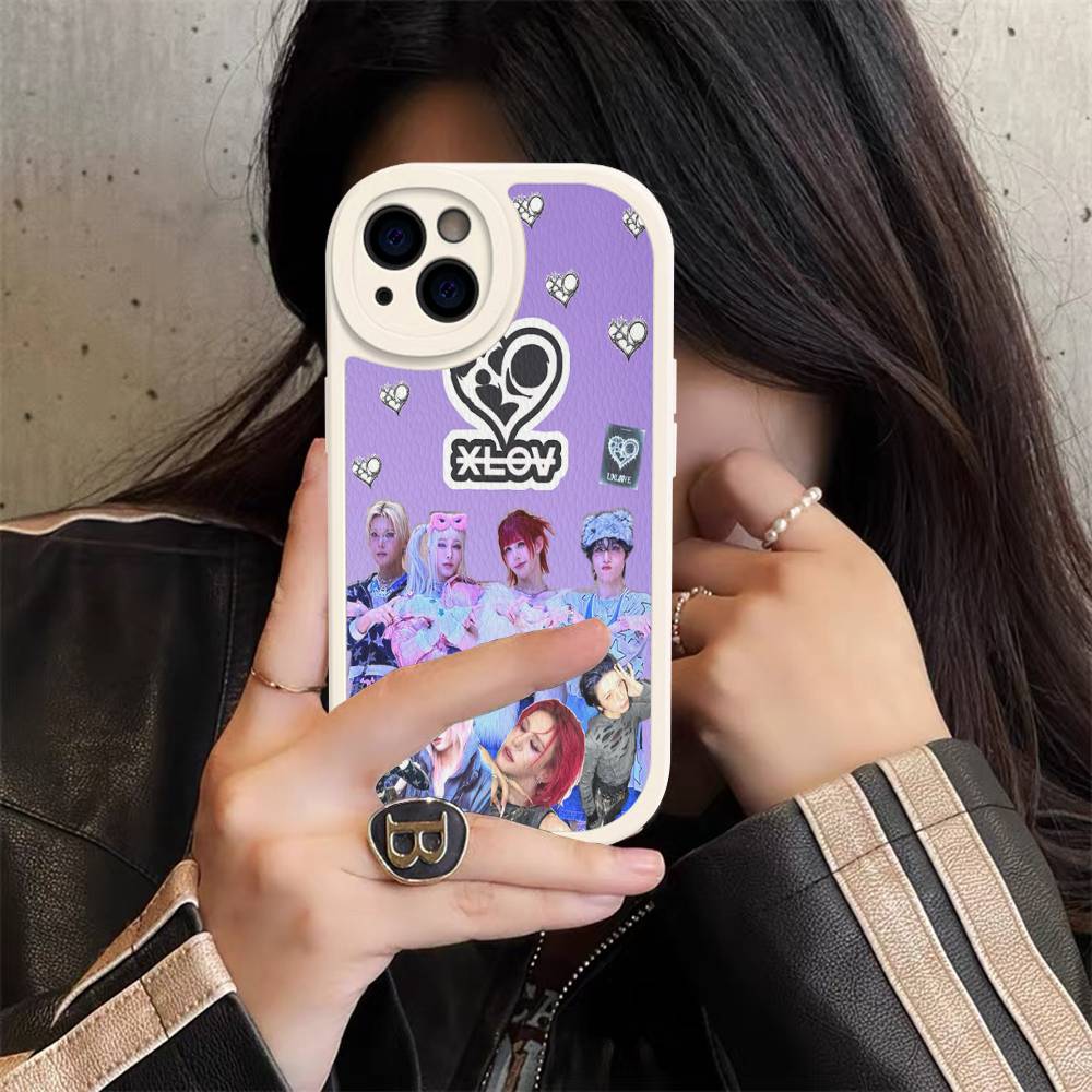 Popular Logo X-XLOV For IPhone 16 15 14 13 12 11 Pro Max Plus Shockproof Leather Soft Phone Cover