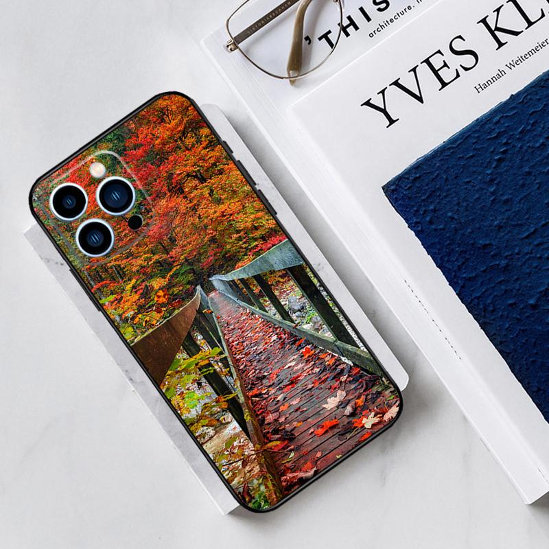 Чехол "Осенние листья" для iPhone 17 Air 15 14 13 12 11 16 Pro Max Mini 15 16 Plus 16e Funda Силиконовый чехол