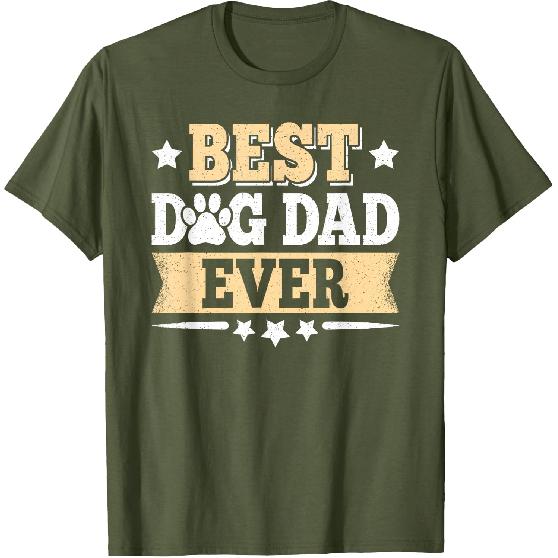 Best Dog Dad Ever Vintage Dog Daddy Father Men T-Shirt
