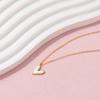 Fenny 18K Gold Plated Ready to Ship Simple Fashion Heart White Enamel Pendant Necklace Stainless Steel Jewelry