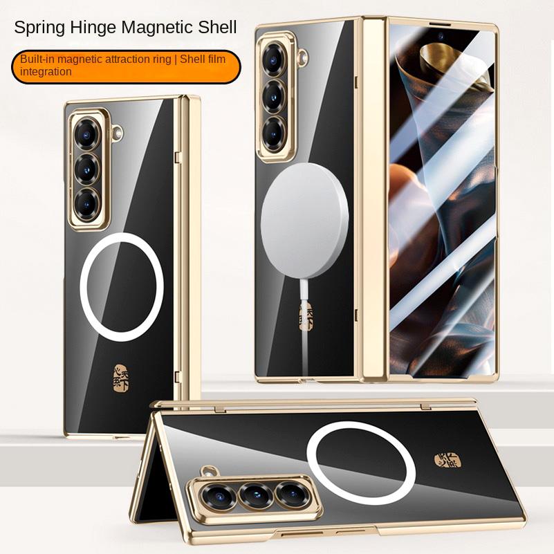 Magsafe Magnetic Transparent Screen Tempered Glass Protect Case For Samsung Galaxy Z Fold Special Z Fold SE Spring Hinged Cover