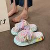Design Summer Women Graffiti Slippers Platform Shoes Mules Flip Flops Street Sandals Clogs Flat Casual Shoes For Female