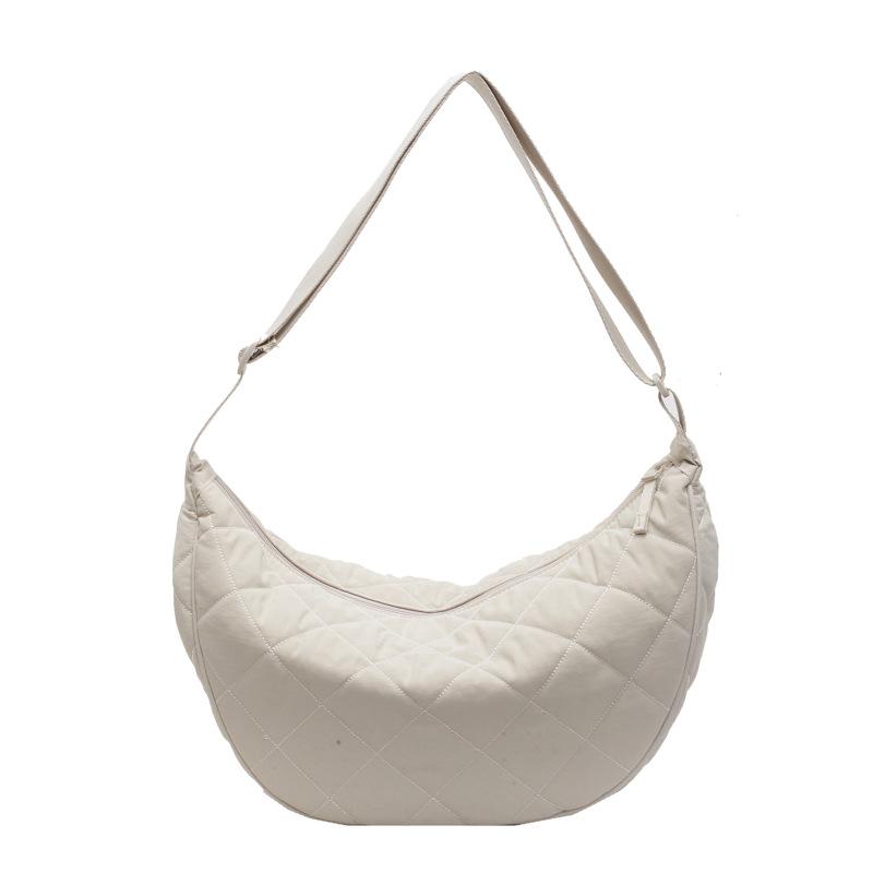 Простая сумка через плечо из нейлоновой ткани, стеганая сумка-пельмень, повседневная сумка через плечо для мужчин и женщин