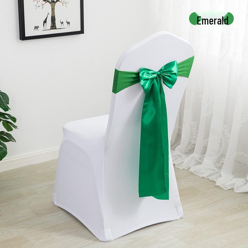 Elegant Wedding Ribbon Chair Cover Decoration
