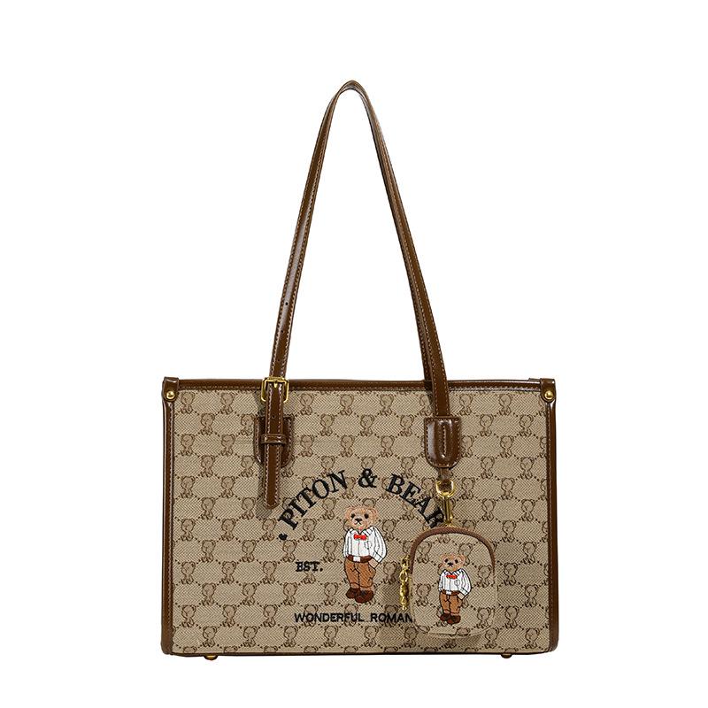 Сумка-тоут женская большой вместимости, модная, с кошельком для монет