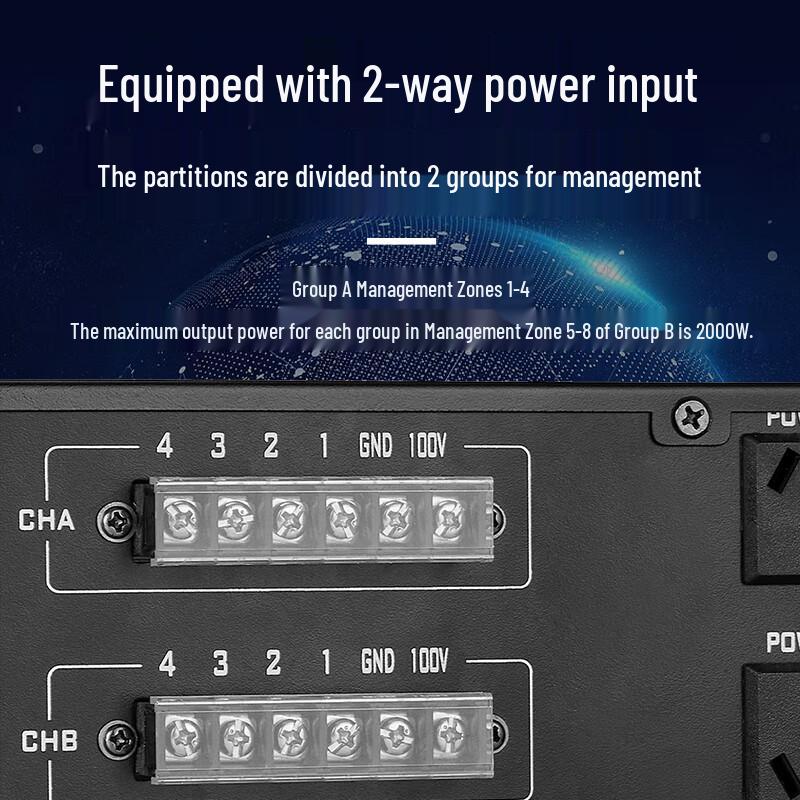 HuiDu IP-R914 Professional 8-Channel IP Network Zone Controller (CN version)