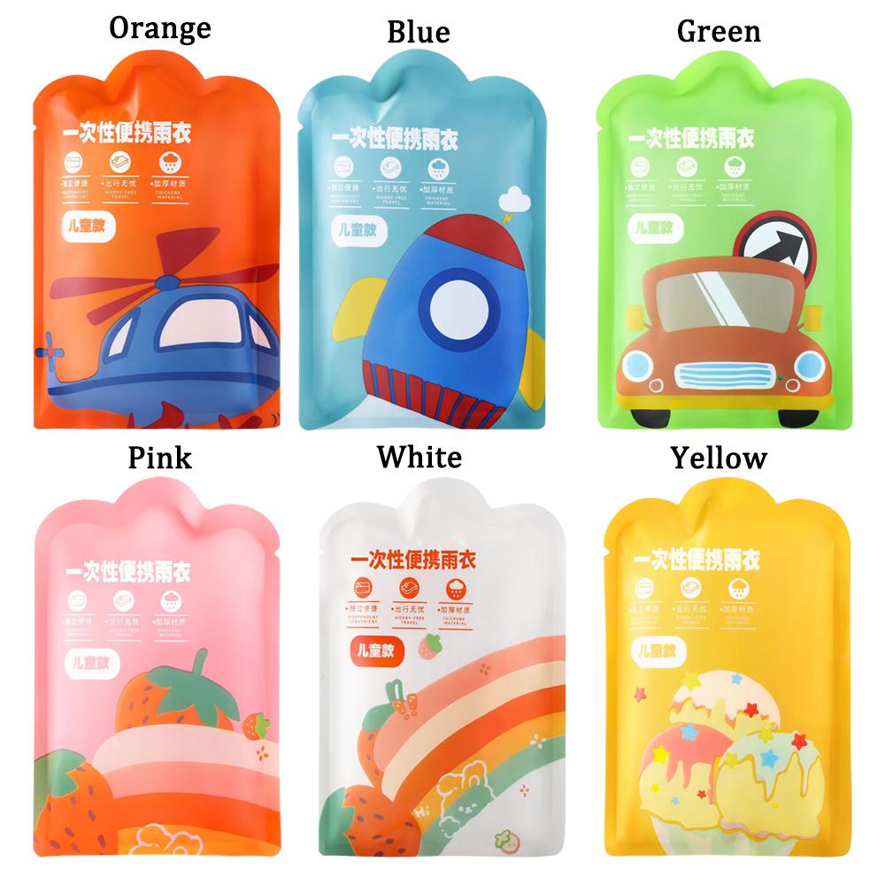 Упаковка-карточка Детский дождевик Вакуумная компрессия Цельный дождевик Многоразовый пончо Дети