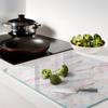 Tempered Glass Kitchen Serving Board with Graphics Marble 60x52 cm